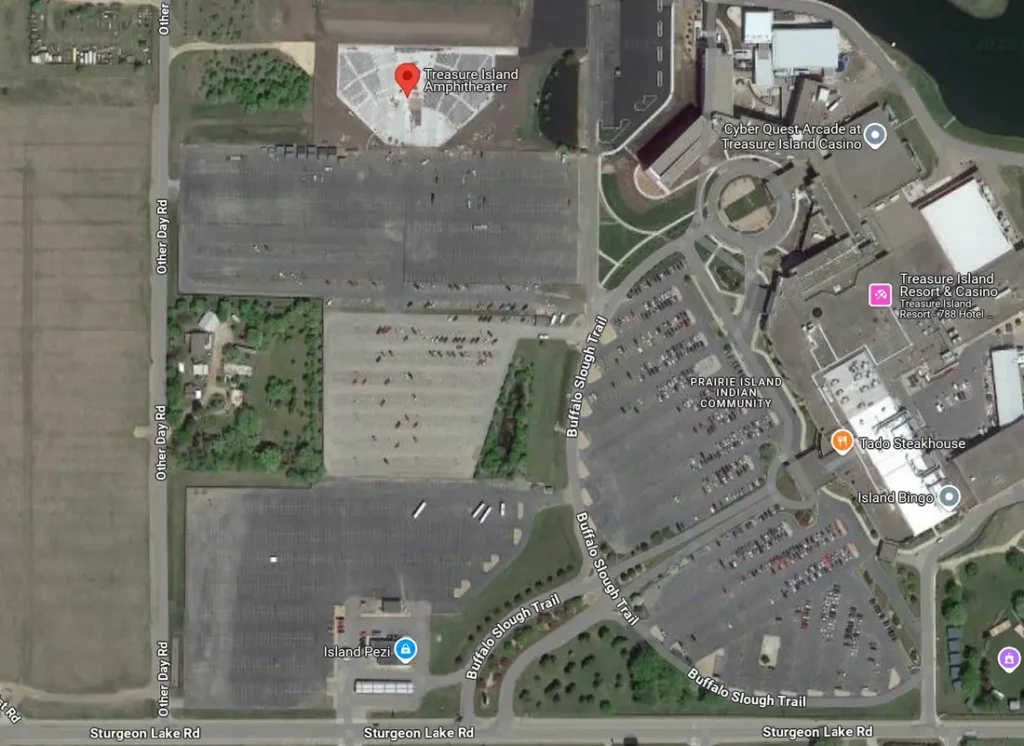 treasure island amphitheater parking